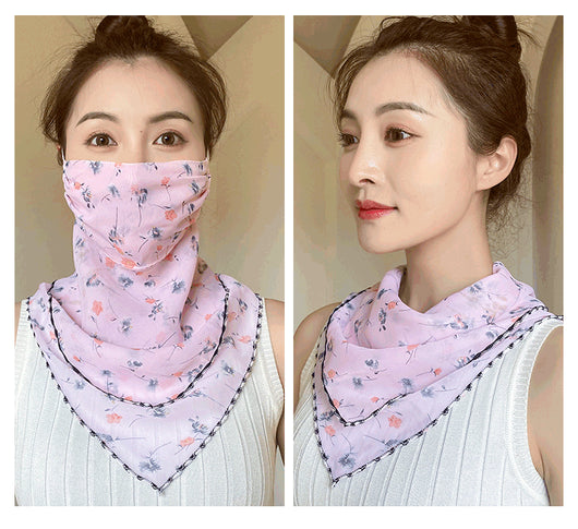 Pañuelo de Seda Multifunción para Rostro y Cuello - Máscara Protectora Ligera Verano - Image 24