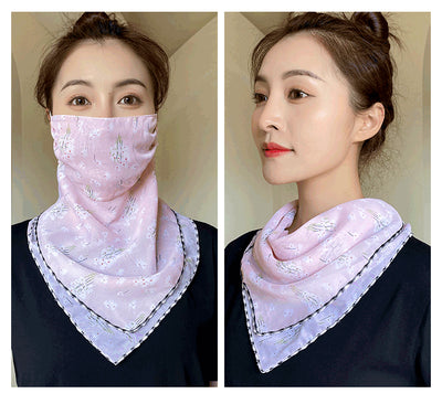 Pañuelo de Seda Multifunción para Rostro y Cuello - Máscara Protectora Ligera Verano - Image 36