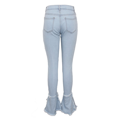 Pantalones Vaqueros Azules con Mariposas Bordadas y Detalles Rotos - Image 18