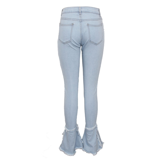 Pantalones Vaqueros Azules con Mariposas Bordadas y Detalles Rotos - Image 18
