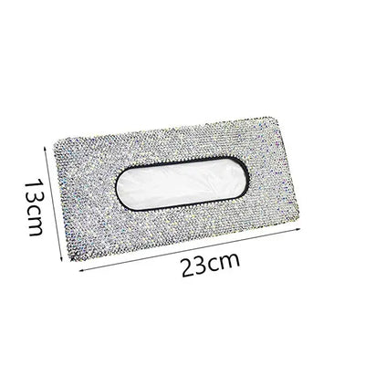 Dispensador de Pañuelos para Auto en Cuero PU Crystal - Colgante Universal - Image 10