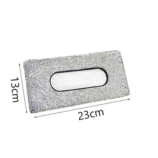 Dispensador de Pañuelos para Auto en Cuero PU Crystal - Colgante Universal - Image 10