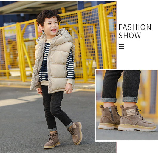 Botas Martin Infantiles de Cuero y Terciopelo - Estilo y Comodidad - Image 14
