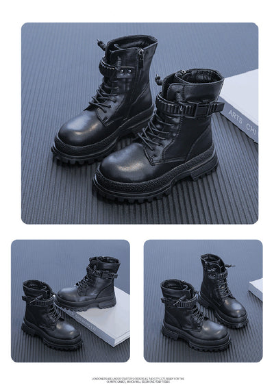 Botas Martin Infantiles de Cuero - Estilo Clásico Punta Redonda - Image 19