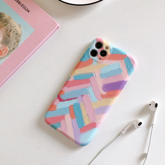 Funda Móvil Rayas de Color con Líquido Suave - Image 8