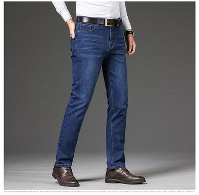 Pantalones Vaqueros Talla Grande para Hombre con Elasticidad y Corte Recto - Image 7