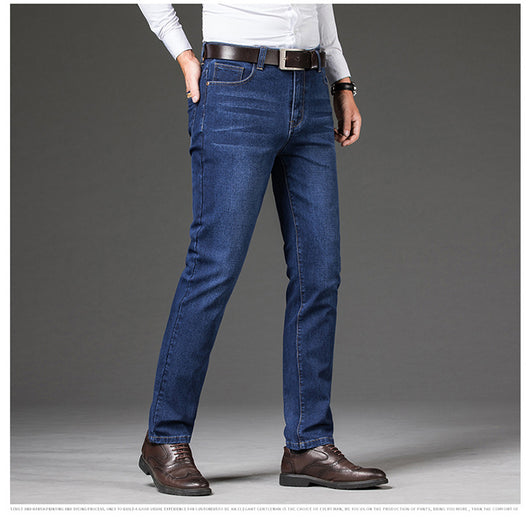 Pantalones Vaqueros Talla Grande para Hombre con Elasticidad y Corte Recto - Image 7