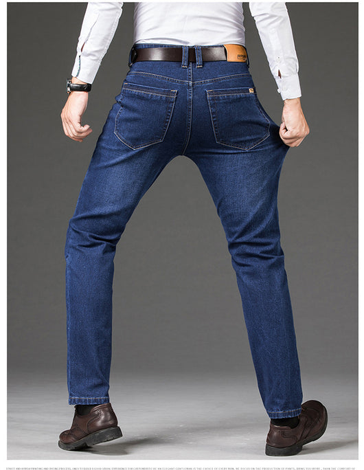 Pantalones Vaqueros Talla Grande para Hombre con Elasticidad y Corte Recto - Image 8