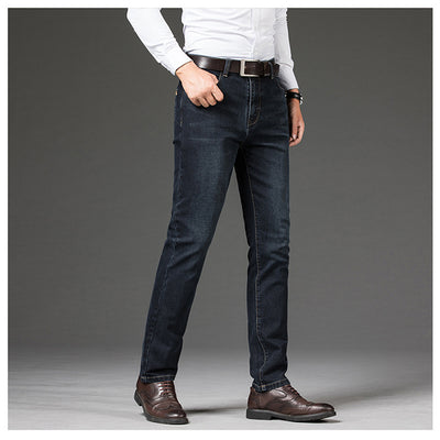 Pantalones Vaqueros Talla Grande para Hombre con Elasticidad y Corte Recto - Image 10