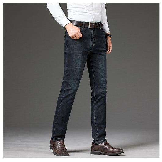 Pantalones Vaqueros Talla Grande para Hombre con Elasticidad y Corte Recto - Image 10
