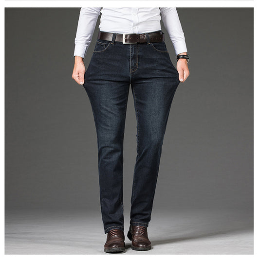 Pantalones Vaqueros Talla Grande para Hombre con Elasticidad y Corte Recto - Image 12