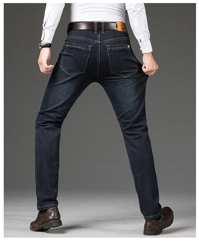 Pantalones Vaqueros Talla Grande para Hombre con Elasticidad y Corte Recto - Image 13