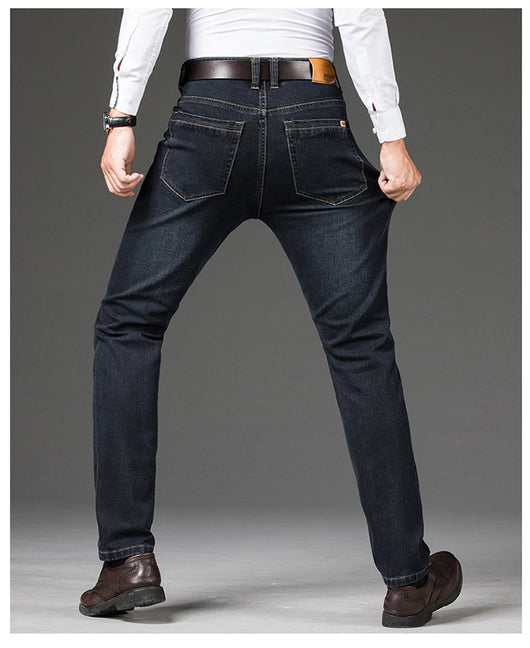 Pantalones Vaqueros Talla Grande para Hombre con Elasticidad y Corte Recto - Image 13