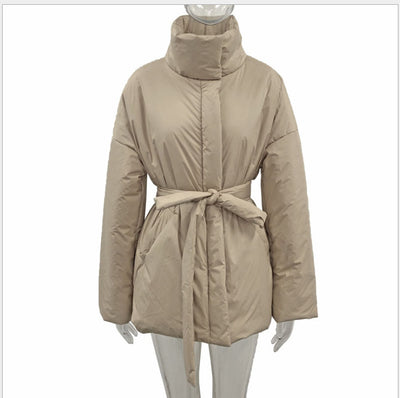 Chaqueta de Algodón para Mujer con Cuello Mao Elegante - Image 8