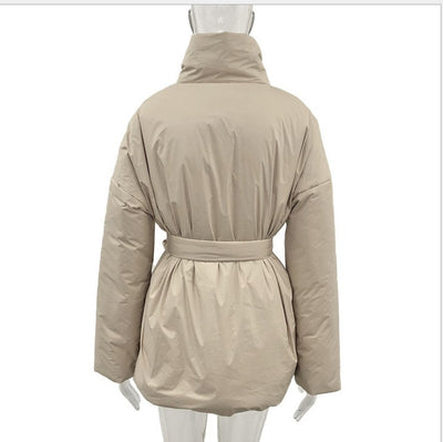 Chaqueta de Algodón para Mujer con Cuello Mao Elegante - Image 9