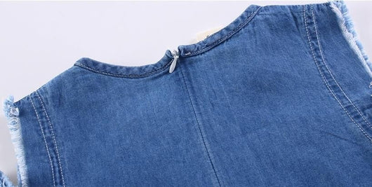 Vestido Denim Strapless para Niña - Diseño Verano - Image 13