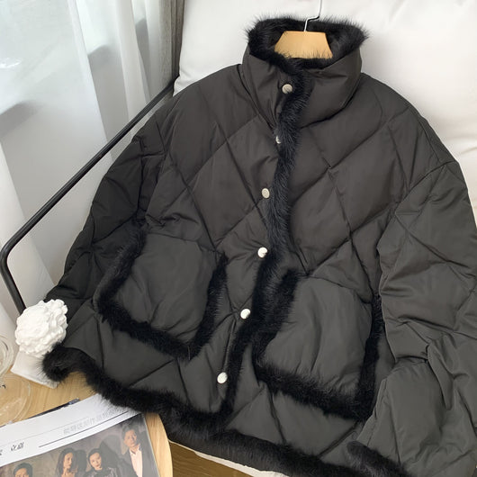 Chaqueta Corta Mujer con Plumón de Pato y Detalles de Visón - Image 19