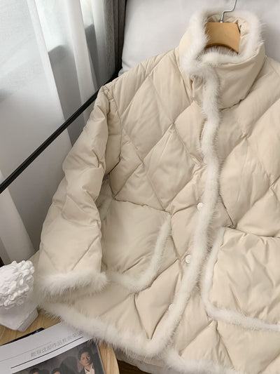 Chaqueta Corta Mujer con Plumón de Pato y Detalles de Visón - Image 22