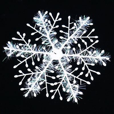 Copos de Nieve Decorativos de Plástico Cepillado para Navidad - Image 13