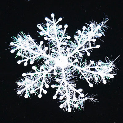 Copos de Nieve Decorativos de Plástico Cepillado para Navidad - Image 14