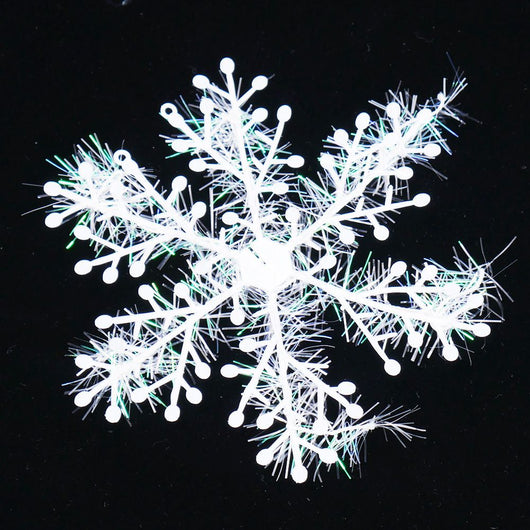 Copos de Nieve Decorativos de Plástico Cepillado para Navidad - Image 14