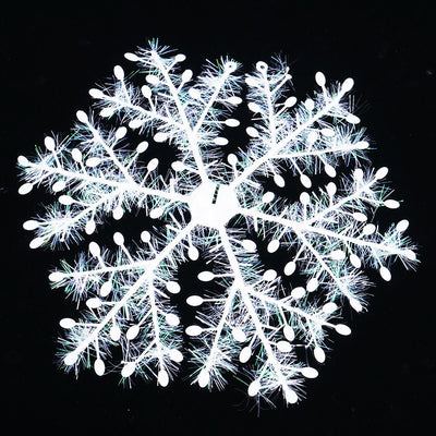 Copos de Nieve Decorativos de Plástico Cepillado para Navidad - Image 15