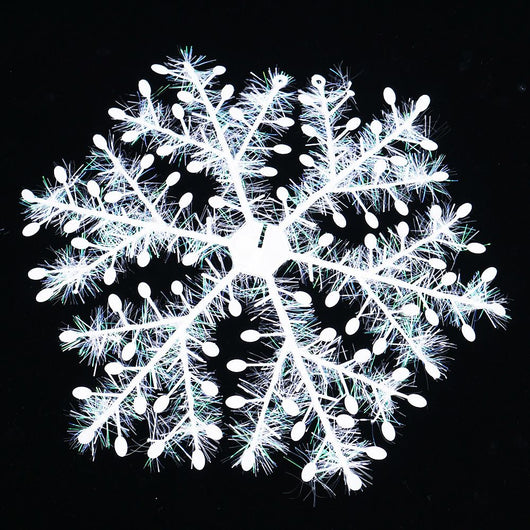 Copos de Nieve Decorativos de Plástico Cepillado para Navidad - Image 15
