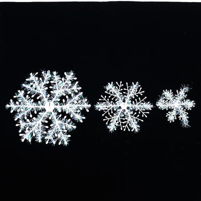 Copos de Nieve Decorativos de Plástico Cepillado para Navidad - Image 19