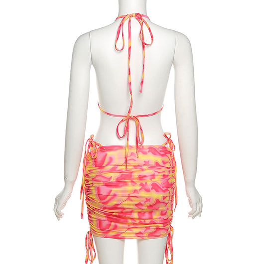 Conjunto de Verano Elegante: Chaleco Ajustado + Falda Mini Casual para Mujer - Image 25