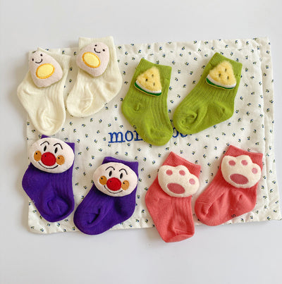 Calcetines de Algodón con Dibujos Animados - Estilo Muñeco - Image 2