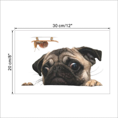 Adhesivo 3D para Auto - Caracol Pug Divertido - Image 4