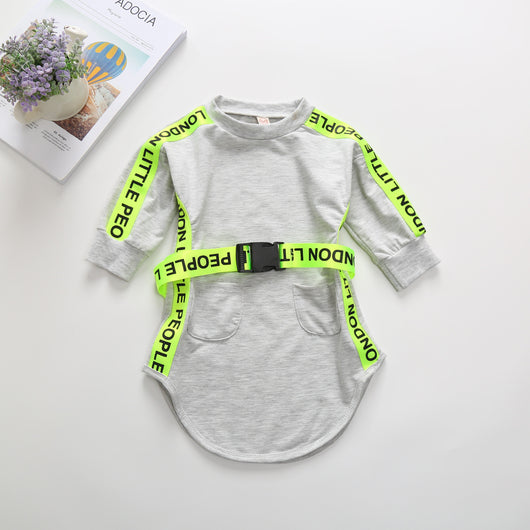 Suéter Largo Fluorescente con Letras para Niña - Image 6