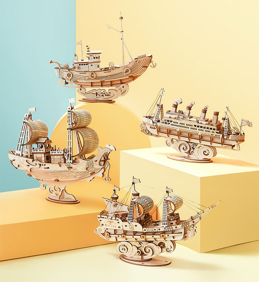 Juegos de Rompecabezas de Madera Barcos y Barquitos Modelo para Niños y Niñas - Image 11