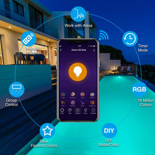 Barra de Luz LED RGB Inteligente 10M con Control por App - 24 Teclas - Image 9
