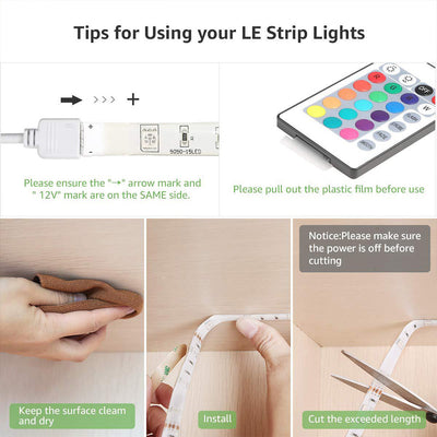 Barra de Luz LED RGB Inteligente 10M con Control por App - 24 Teclas - Image 12