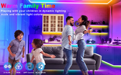 Barra de Luz LED RGB Inteligente 10M con Control por App - 24 Teclas - Image 21