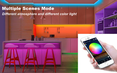 Barra de Luz LED RGB Inteligente 10M con Control por App - 24 Teclas - Image 22