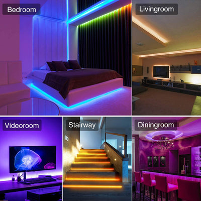 Barra de Luz LED RGB Inteligente 10M con Control por App - 24 Teclas - Image 25