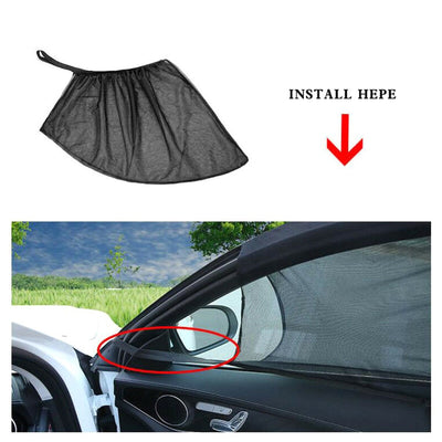 Protector Solar y Mosquitero para Ventanas de Auto - Malla Negra - Image 9