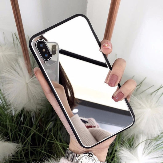 Funda Espejo para iPhone X, 7/8 Plus - Carcasa de Cristal para Selfies y Maquillaje - Image 7