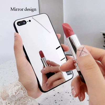 Funda Espejo para iPhone X, 7/8 Plus - Carcasa de Cristal para Selfies y Maquillaje - Image 9