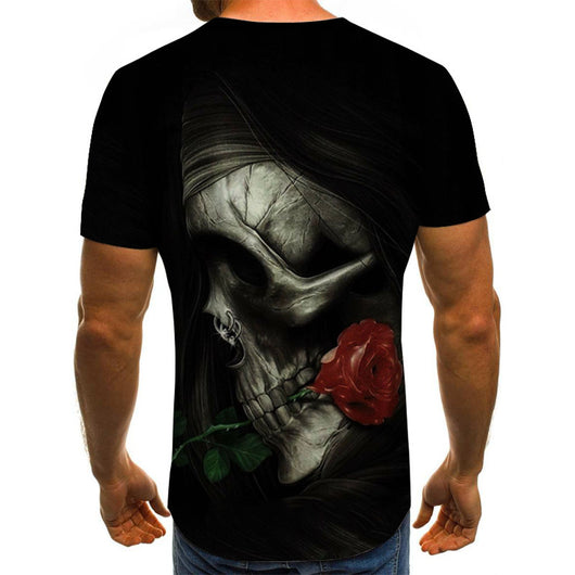Playera Hombre Estampado Calavera Manga Corta - Image 9