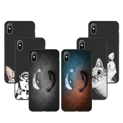 Funda para celular con diseño adorable de gatos, perros y peces - Image 7