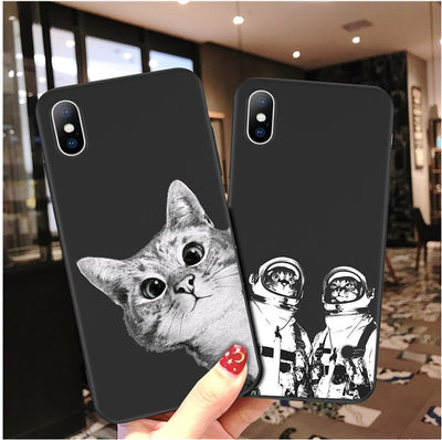 Funda para celular con diseño adorable de gatos, perros y peces - Image 11