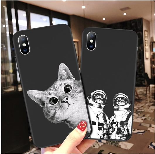 Funda para celular con diseño adorable de gatos, perros y peces - Image 11