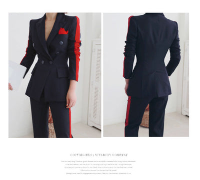 Blazer Ejecutivo Doble Botonadura Ajustado para Mujer - Image 14