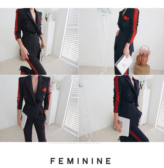 Blazer Ejecutivo Doble Botonadura Ajustado para Mujer - Image 15