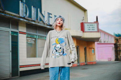 Playera Holgada Hip Hop para Parejas de Manga Larga - Image 18