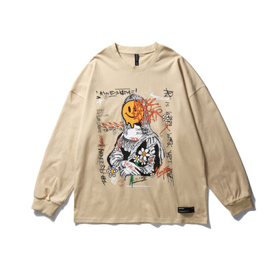 Playera Holgada Hip Hop para Parejas de Manga Larga - Image 25