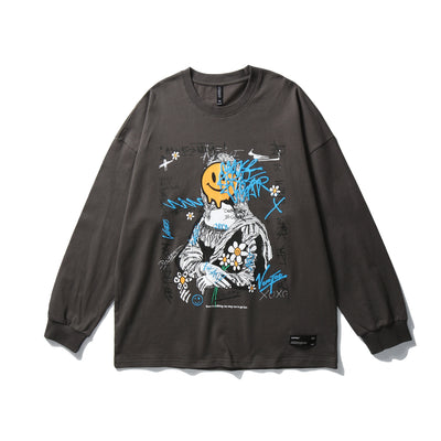 Playera Holgada Hip Hop para Parejas de Manga Larga - Image 28